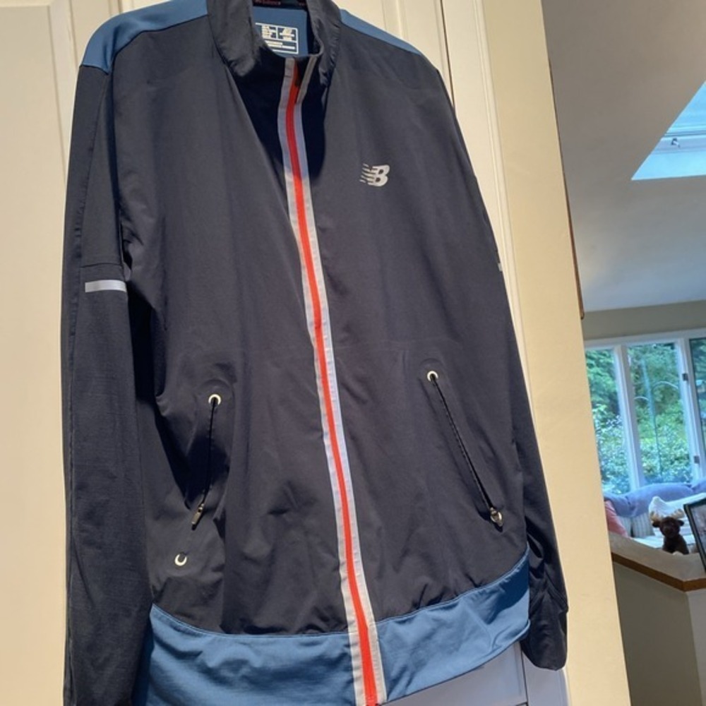 Men's L Navy‎ Blue New Balance Precision Run Jacket 3637